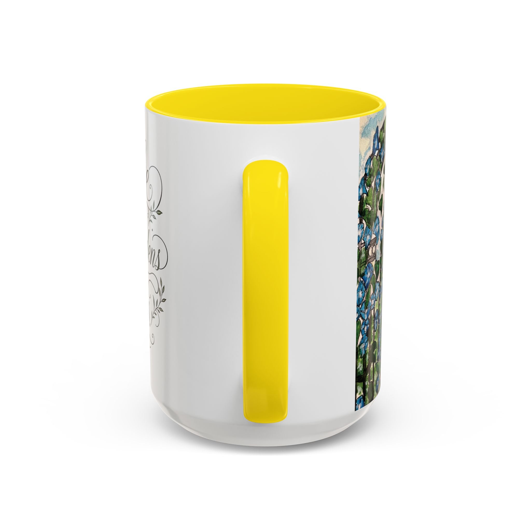 Coffee Mug - "Coffee and Quiet Gardens Fix Most Things" Floral Accent