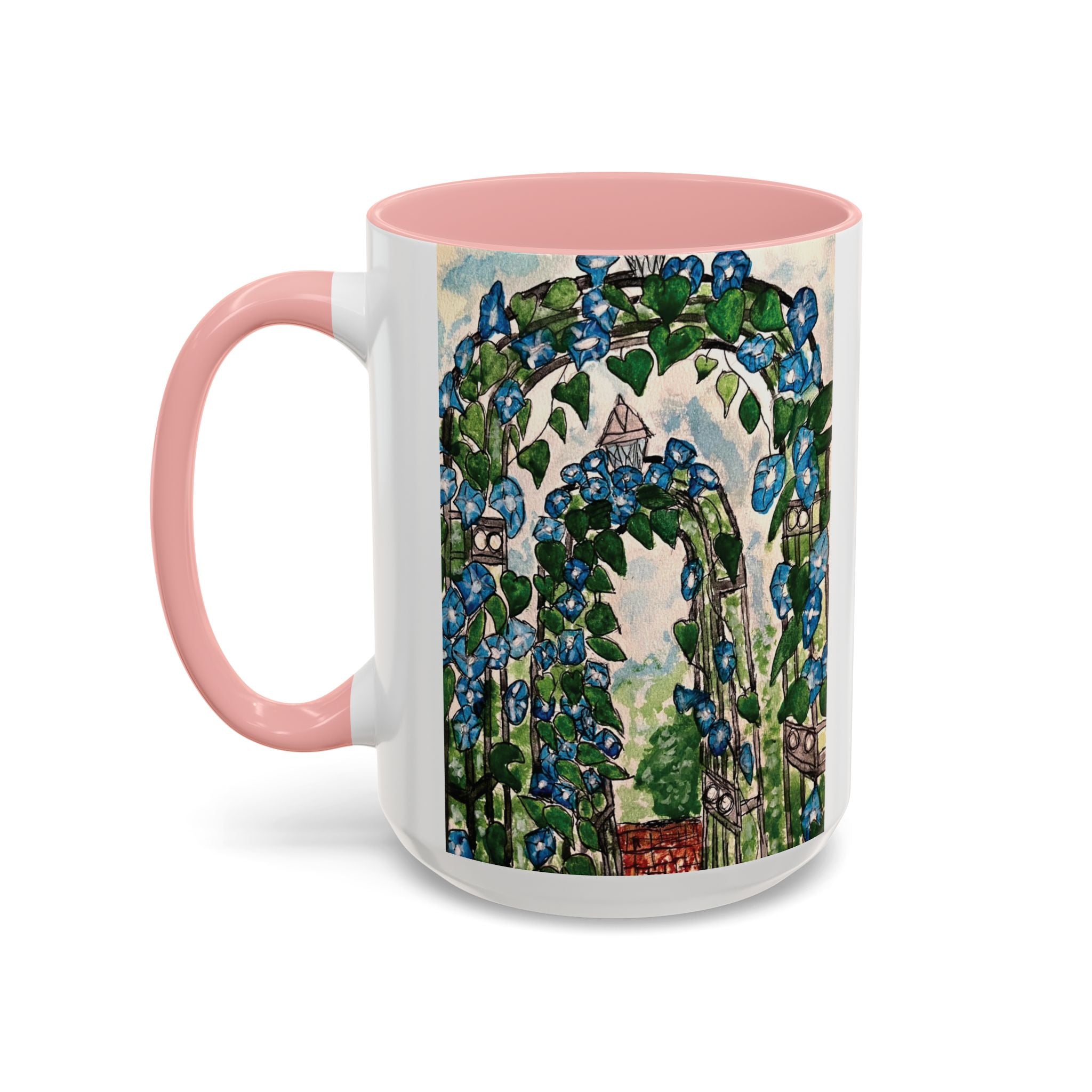 Coffee Mug - "Coffee and Quiet Gardens Fix Most Things" Floral Accent