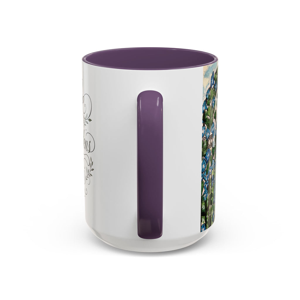 Coffee Mug - "Coffee and Quiet Gardens Fix Most Things" Floral Accent