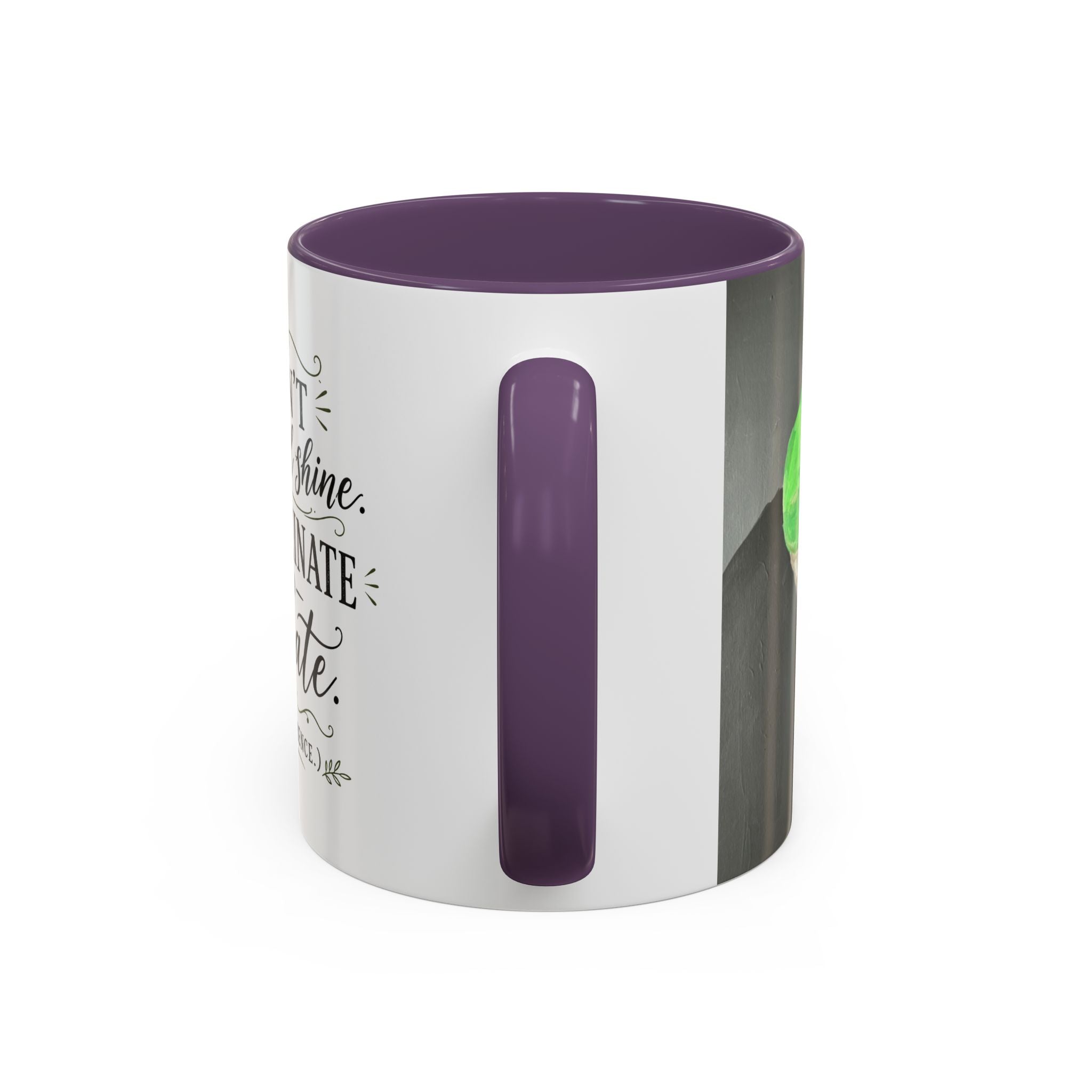 Coffee Mug — "I Don’t Rise and Shine, I Caffeinate and Tolerate" (Accent, 11/15oz)