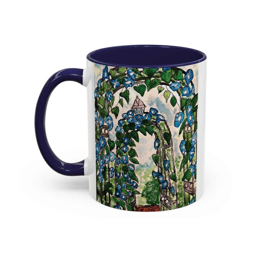 Coffee Mug - "Coffee and Quiet Gardens Fix Most Things" Floral Accent