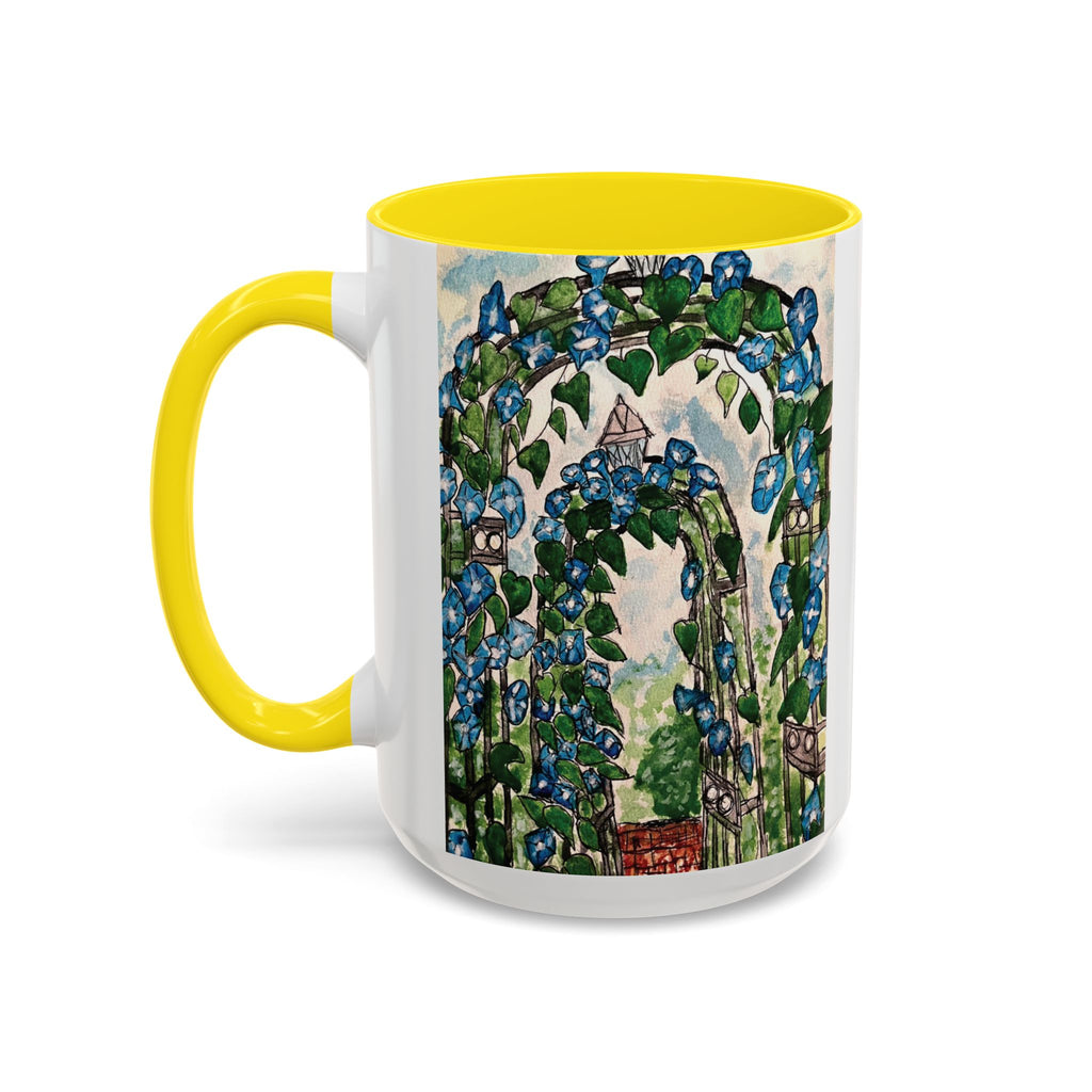 Coffee Mug - "Coffee and Quiet Gardens Fix Most Things" Floral Accent