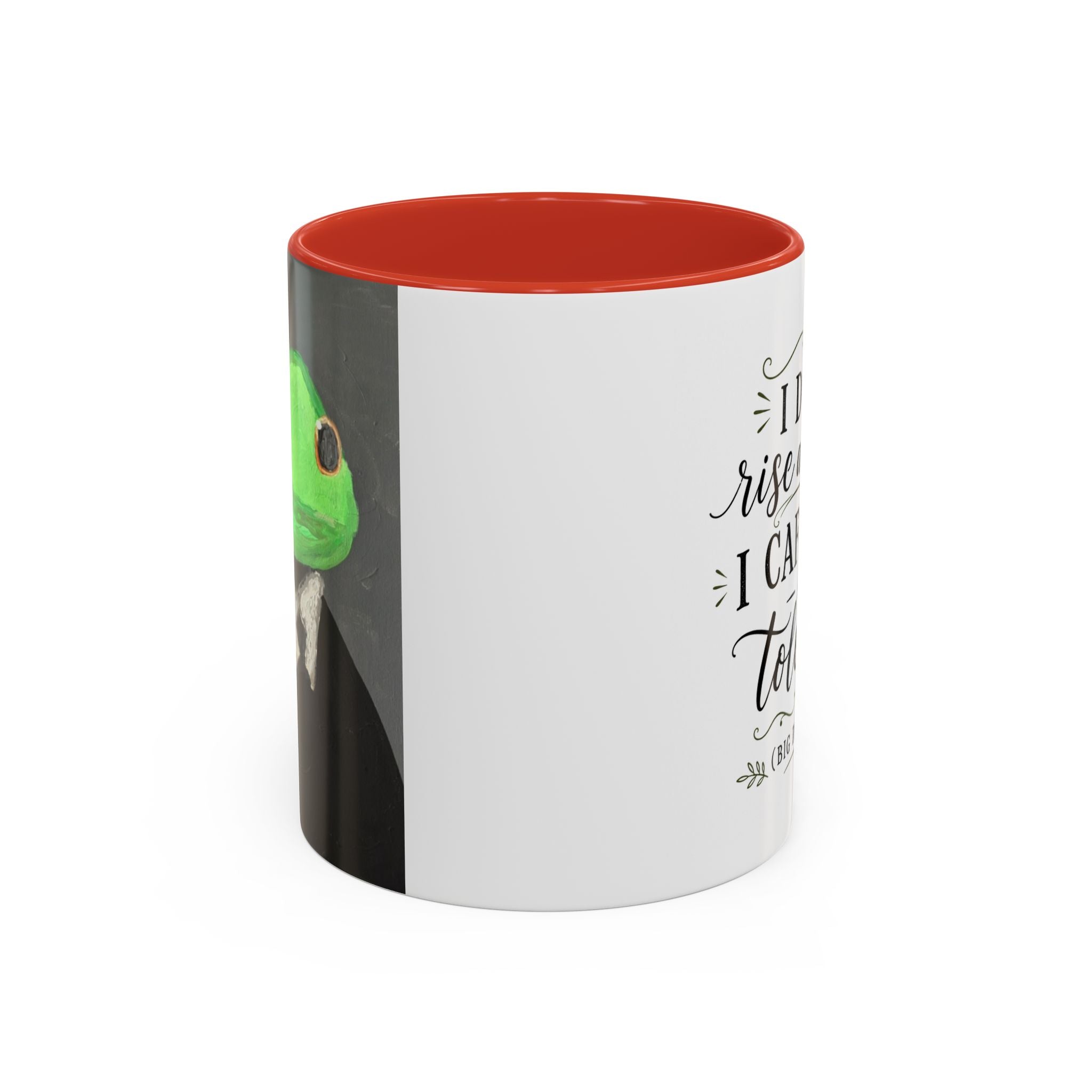 Coffee Mug — "I Don’t Rise and Shine, I Caffeinate and Tolerate" (Accent, 11/15oz)