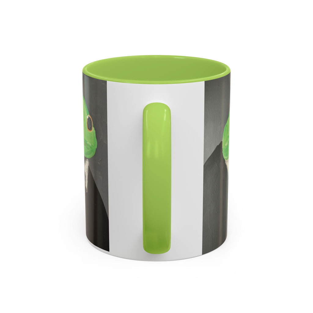 Frog in Suit Accent Coffee Mug – Quirky Formal Frog Art (11/15oz)
