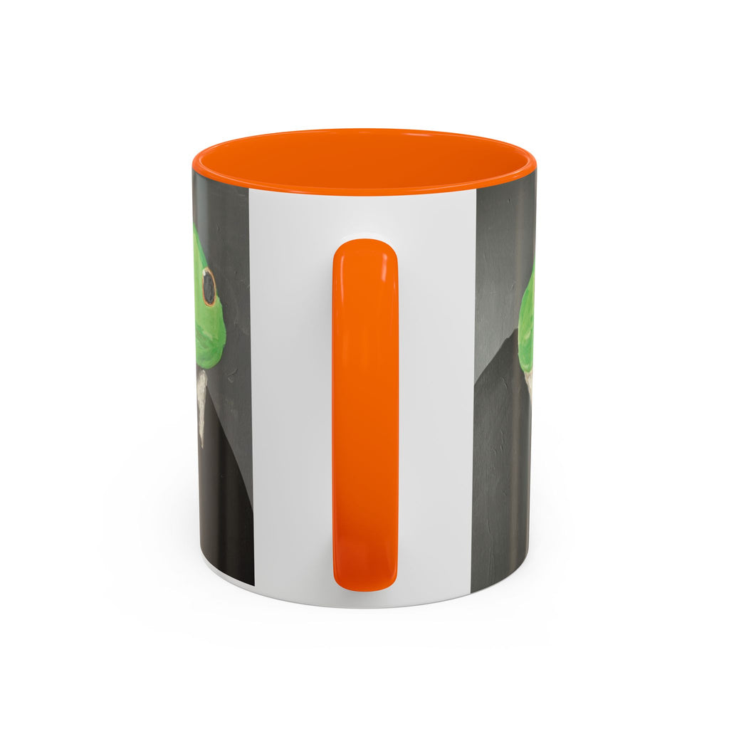 Frog in Suit Accent Coffee Mug – Quirky Formal Frog Art (11/15oz)