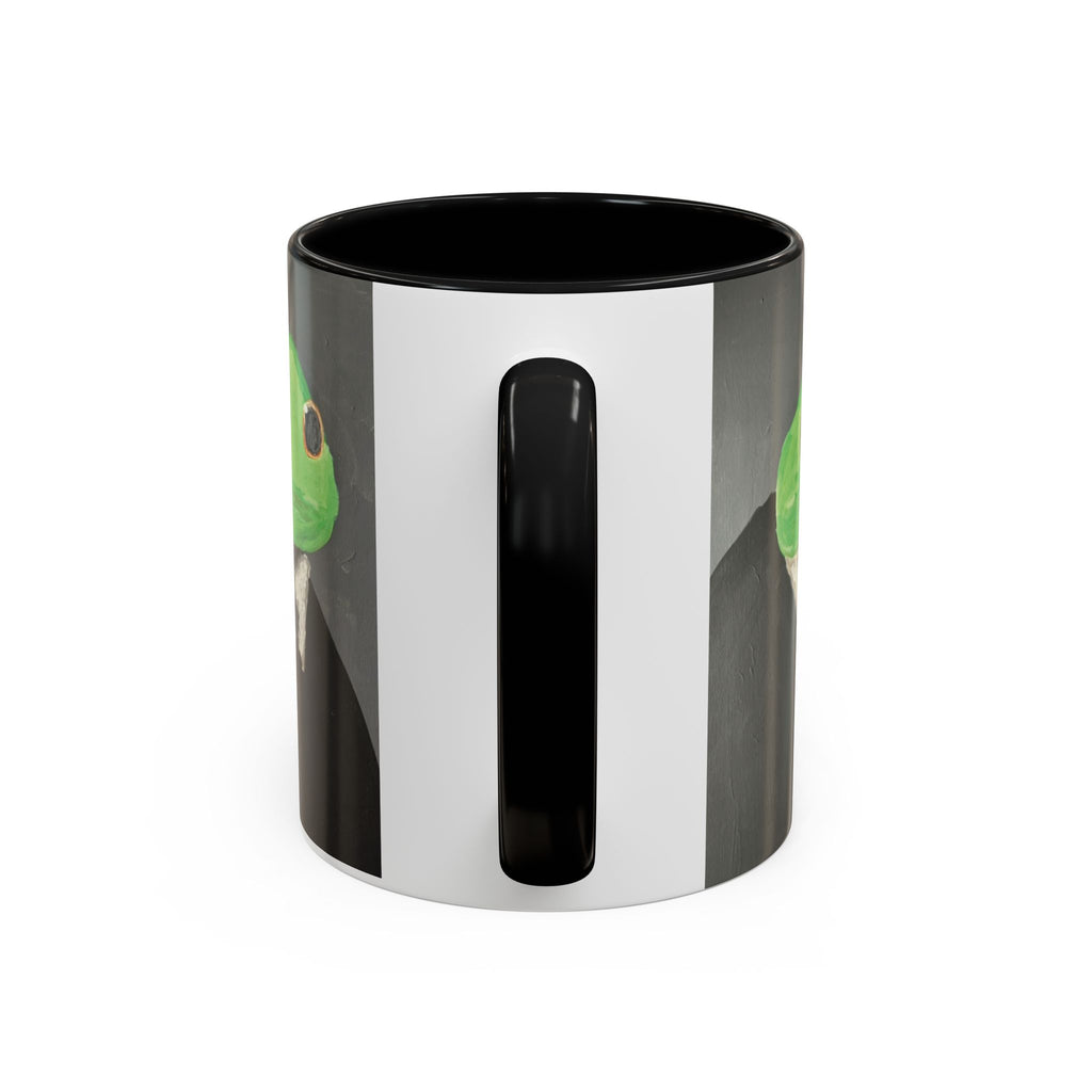 Frog in Suit Accent Coffee Mug – Quirky Formal Frog Art (11/15oz)