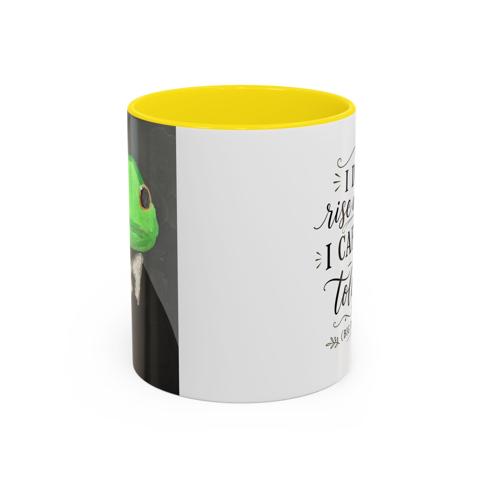 Coffee Mug — "I Don’t Rise and Shine, I Caffeinate and Tolerate" (Accent, 11/15oz)