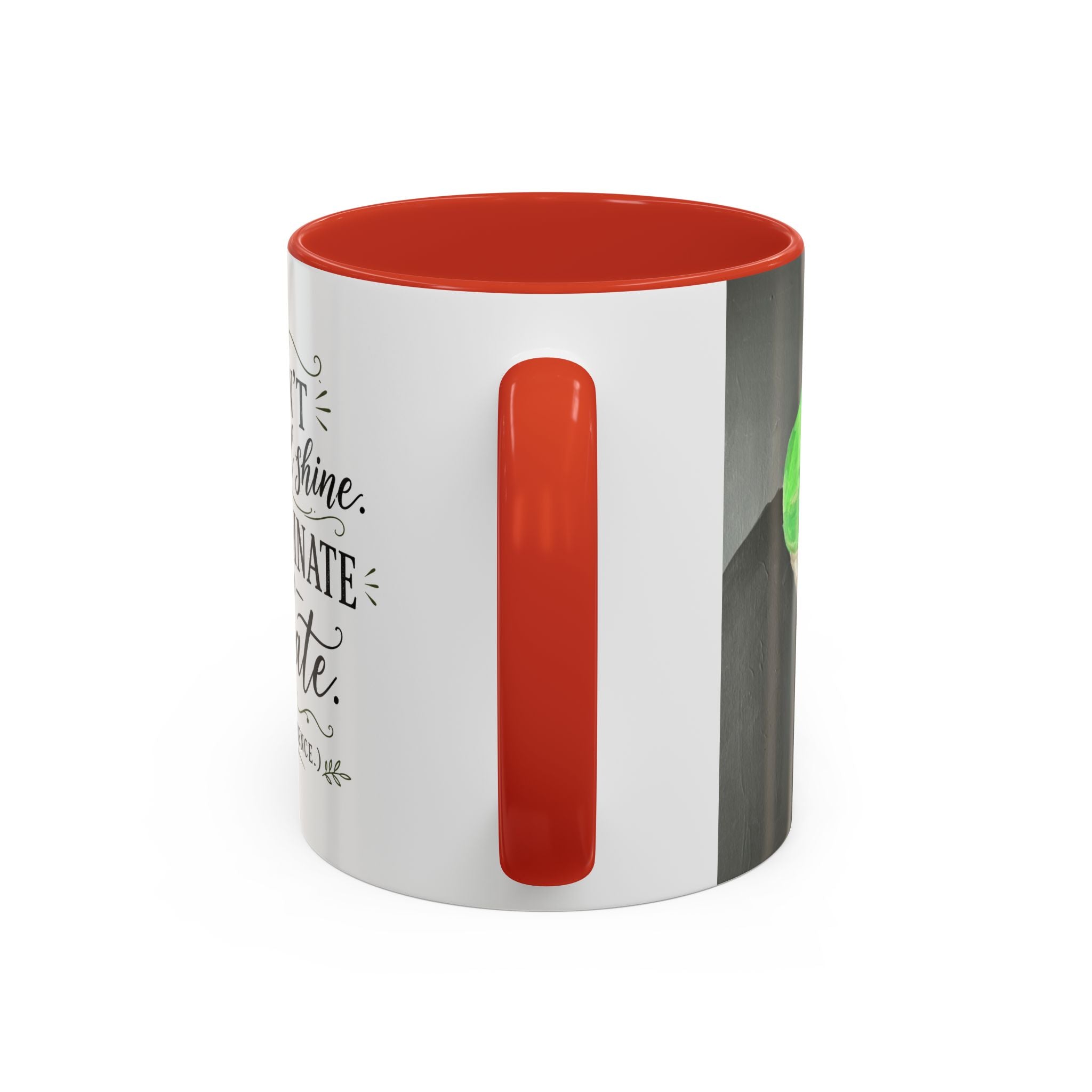 Coffee Mug — "I Don’t Rise and Shine, I Caffeinate and Tolerate" (Accent, 11/15oz)