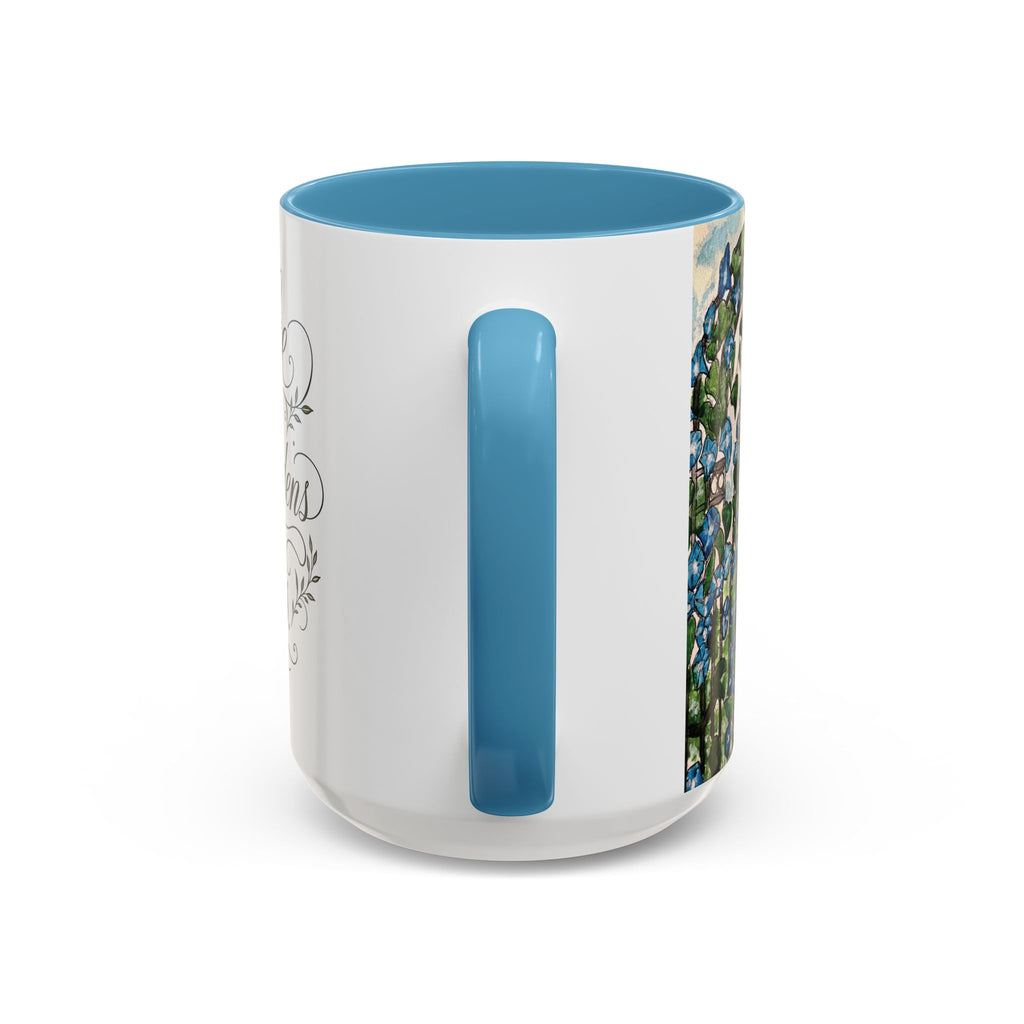 Coffee Mug - "Coffee and Quiet Gardens Fix Most Things" Floral Accent