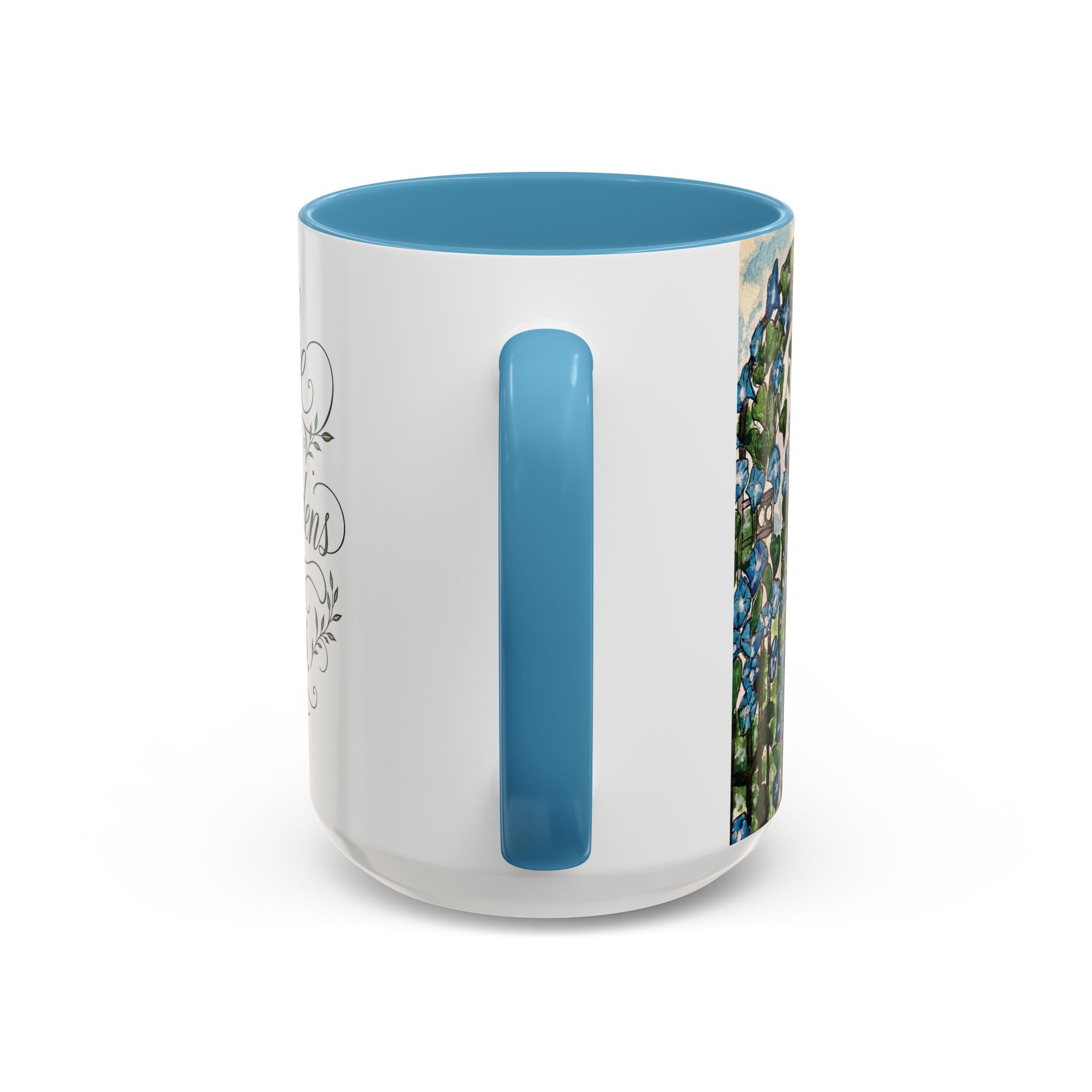 Coffee Mug - "Coffee and Quiet Gardens Fix Most Things" Floral Accent