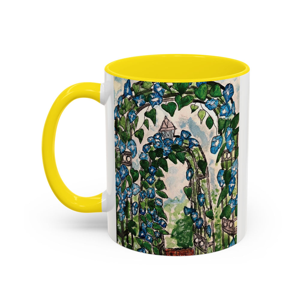 Coffee Mug - "Coffee and Quiet Gardens Fix Most Things" Floral Accent
