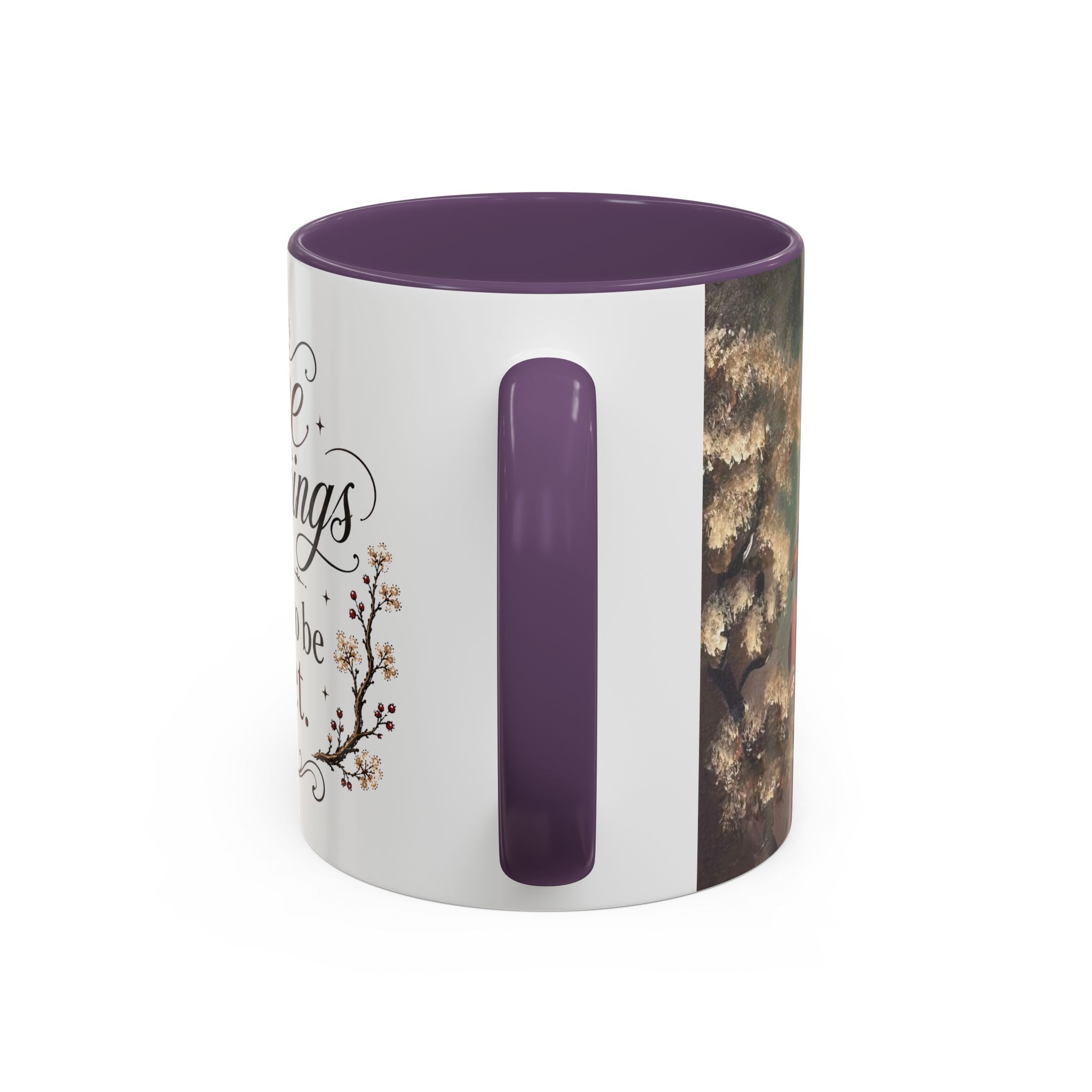 Coffee Mug - "Some mornings are meant to be quiet" Accent Ceramic Mug