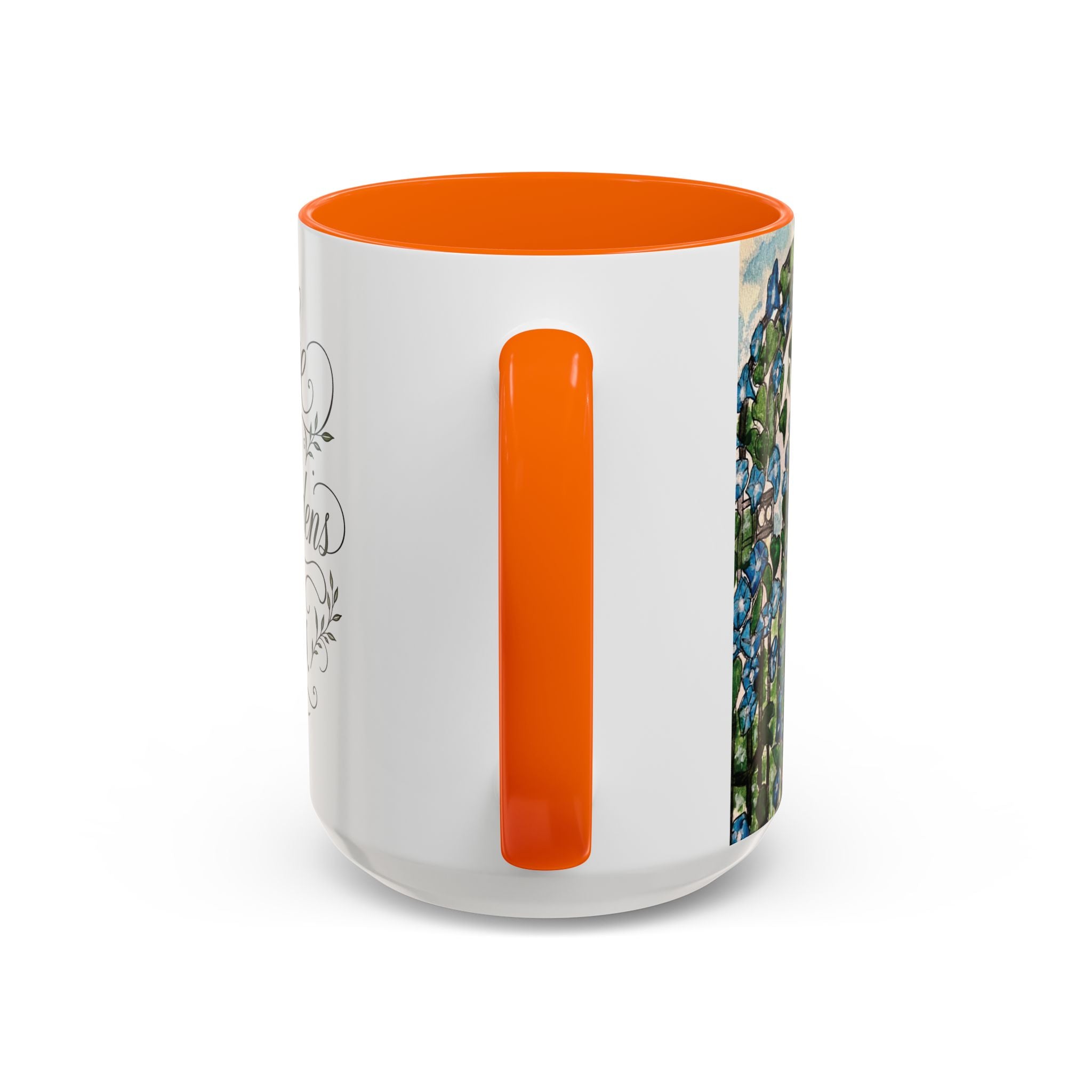 Coffee Mug - "Coffee and Quiet Gardens Fix Most Things" Floral Accent