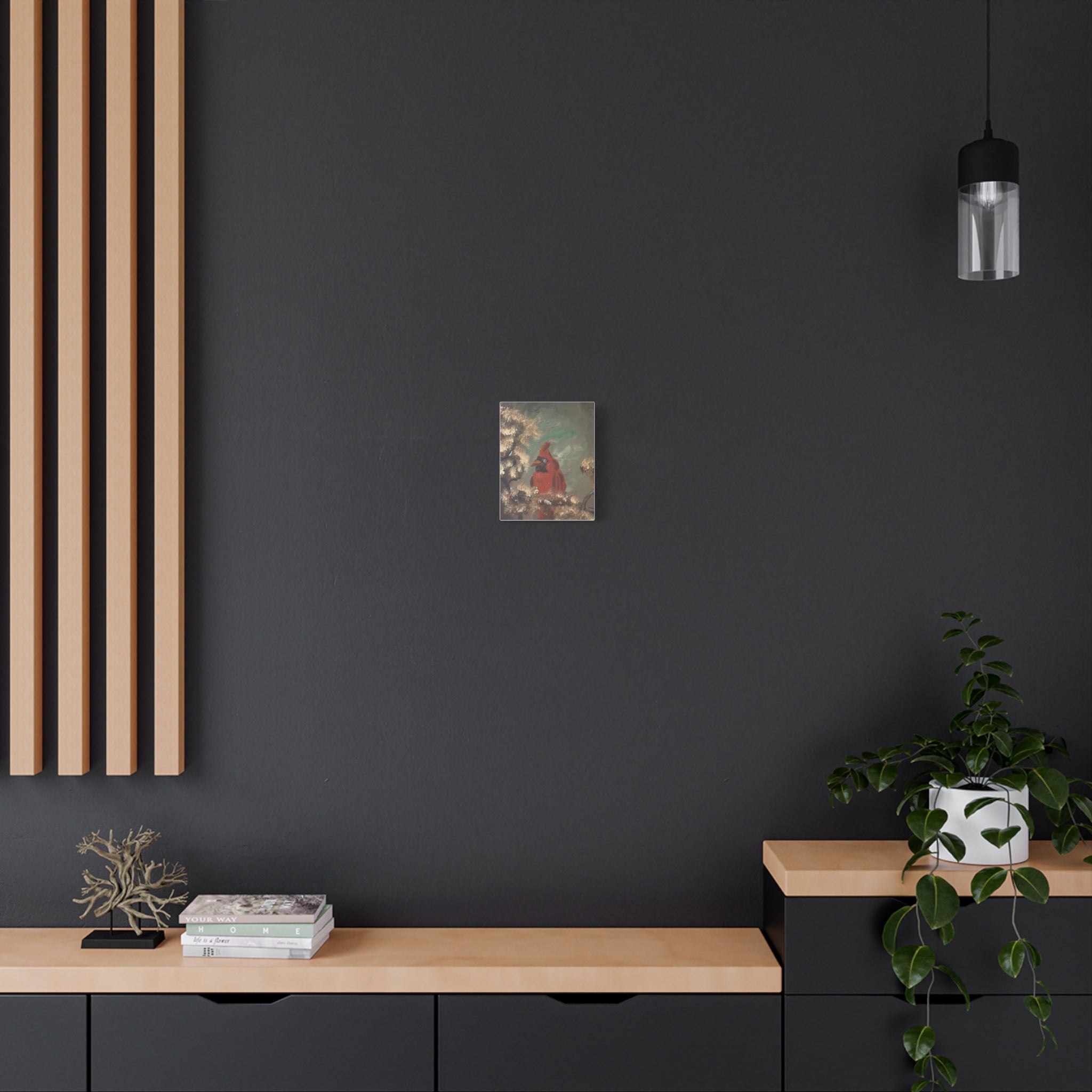 Cardinal Bird Matte Canvas Wall Art — Stretched 1.25" Nature Painting