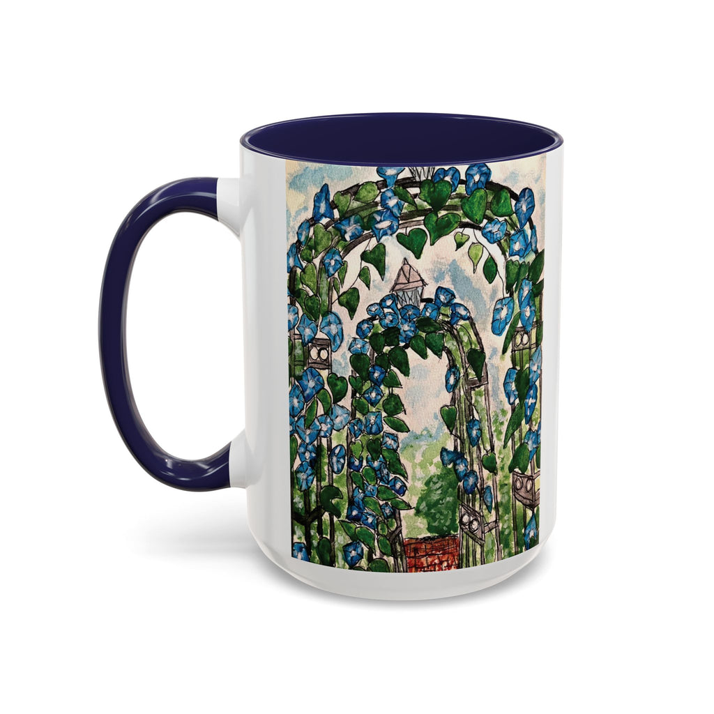 Coffee Mug - "Coffee and Quiet Gardens Fix Most Things" Floral Accent