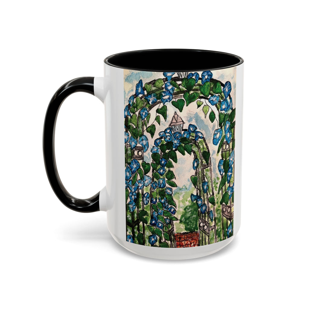 Coffee Mug - "Coffee and Quiet Gardens Fix Most Things" Floral Accent