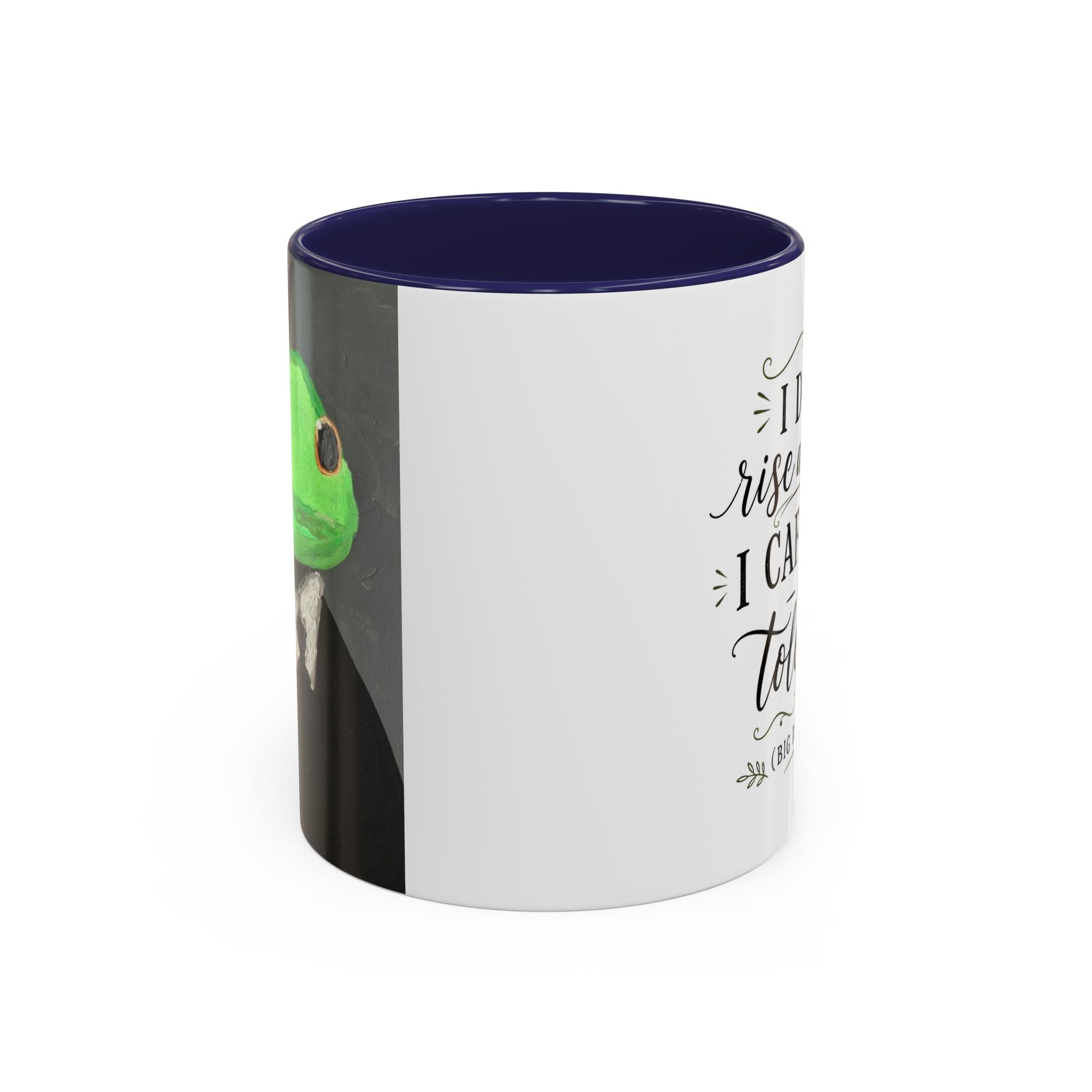Coffee Mug — "I Don’t Rise and Shine, I Caffeinate and Tolerate" (Accent, 11/15oz)