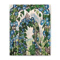 Blue Morning Glory Garden Canvas Art - Matte Stretched Wall Decor