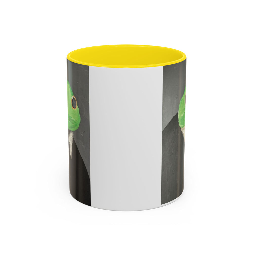 Frog in Suit Accent Coffee Mug – Quirky Formal Frog Art (11/15oz)