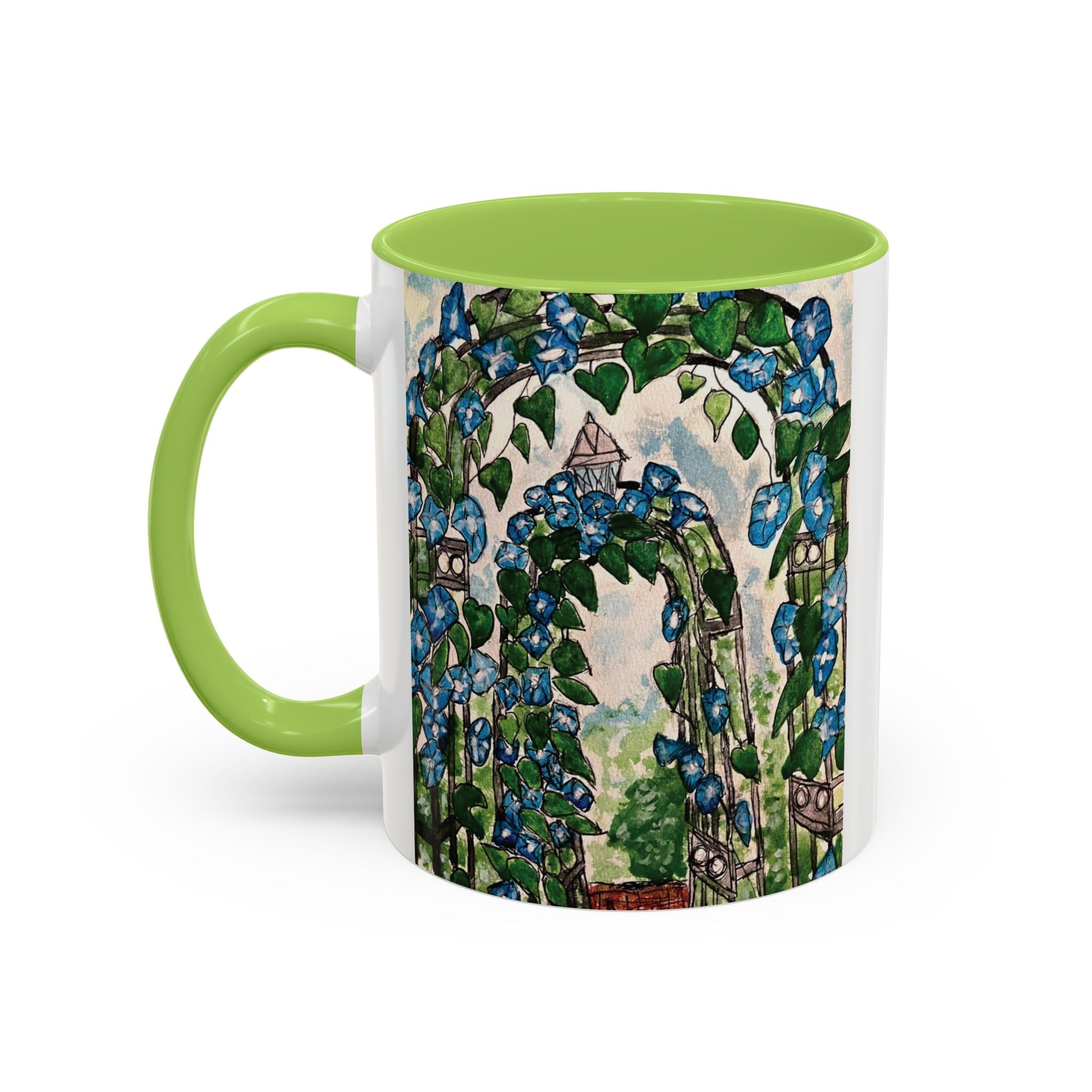 Coffee Mug - "Coffee and Quiet Gardens Fix Most Things" Floral Accent