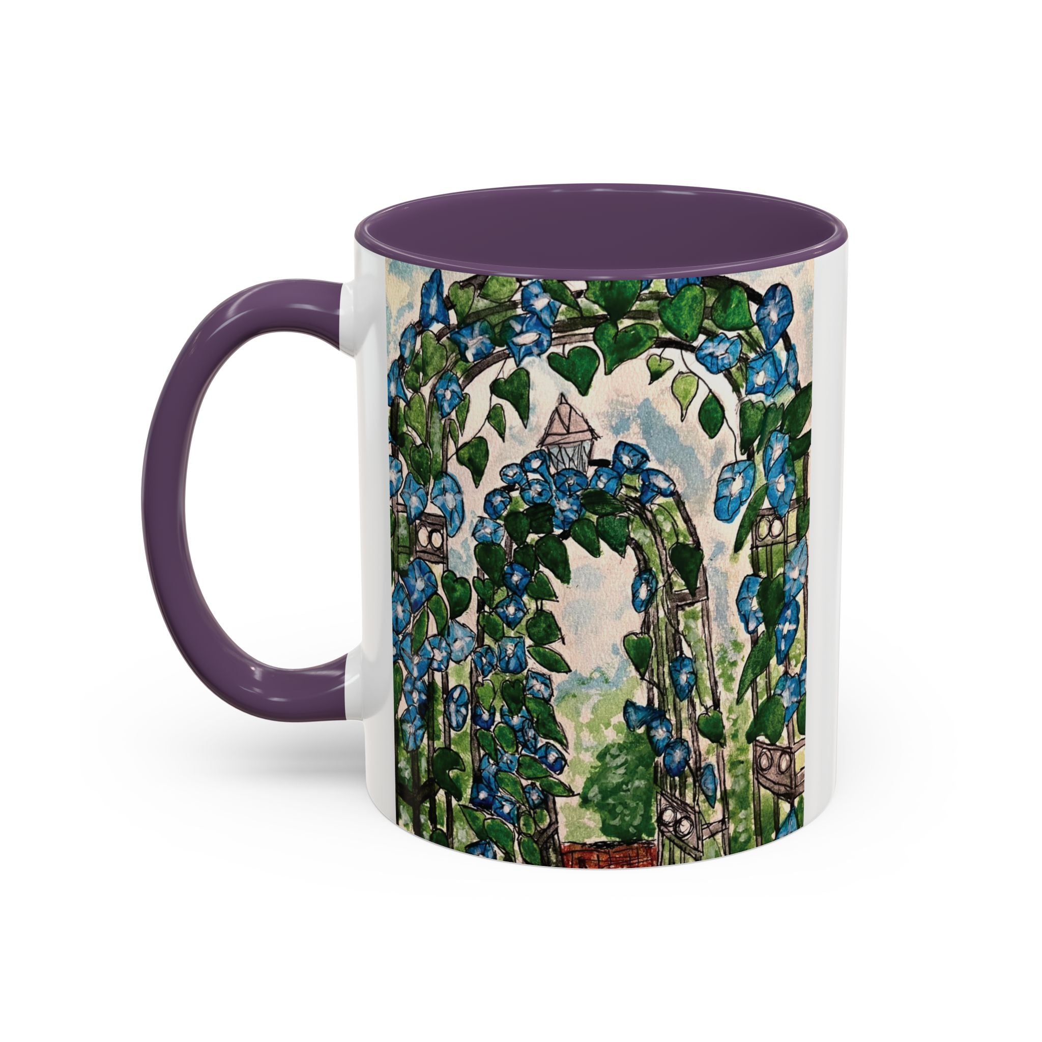 Coffee Mug - "Coffee and Quiet Gardens Fix Most Things" Floral Accent