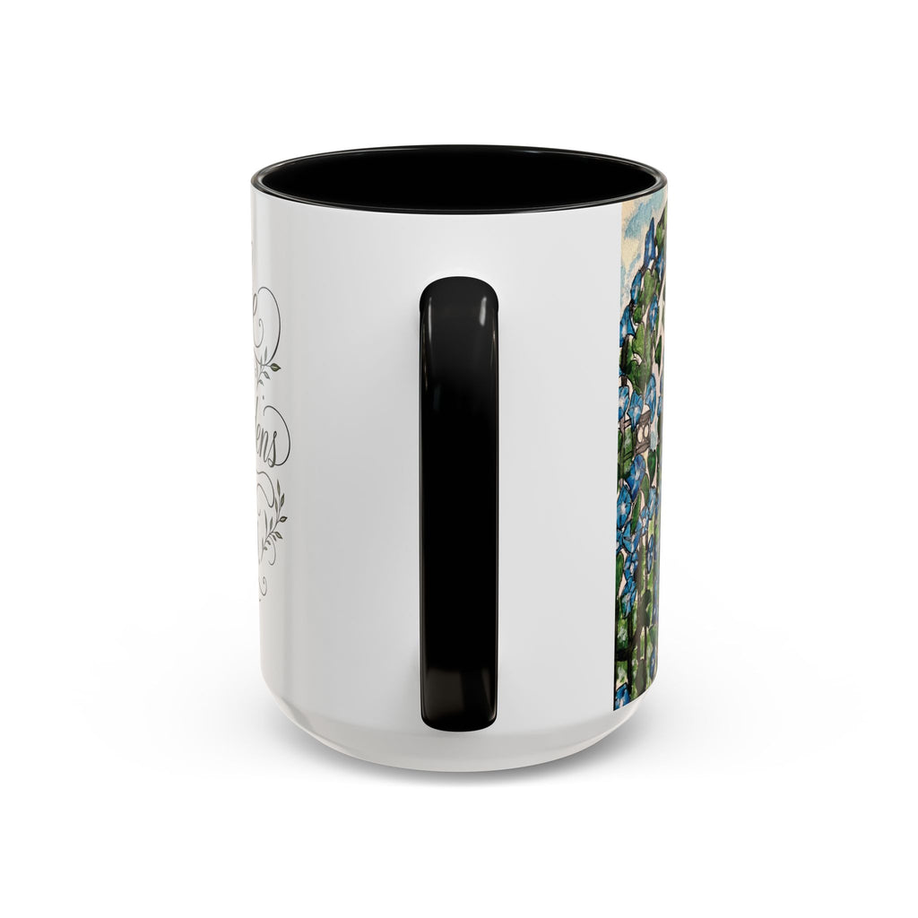 Coffee Mug - "Coffee and Quiet Gardens Fix Most Things" Floral Accent