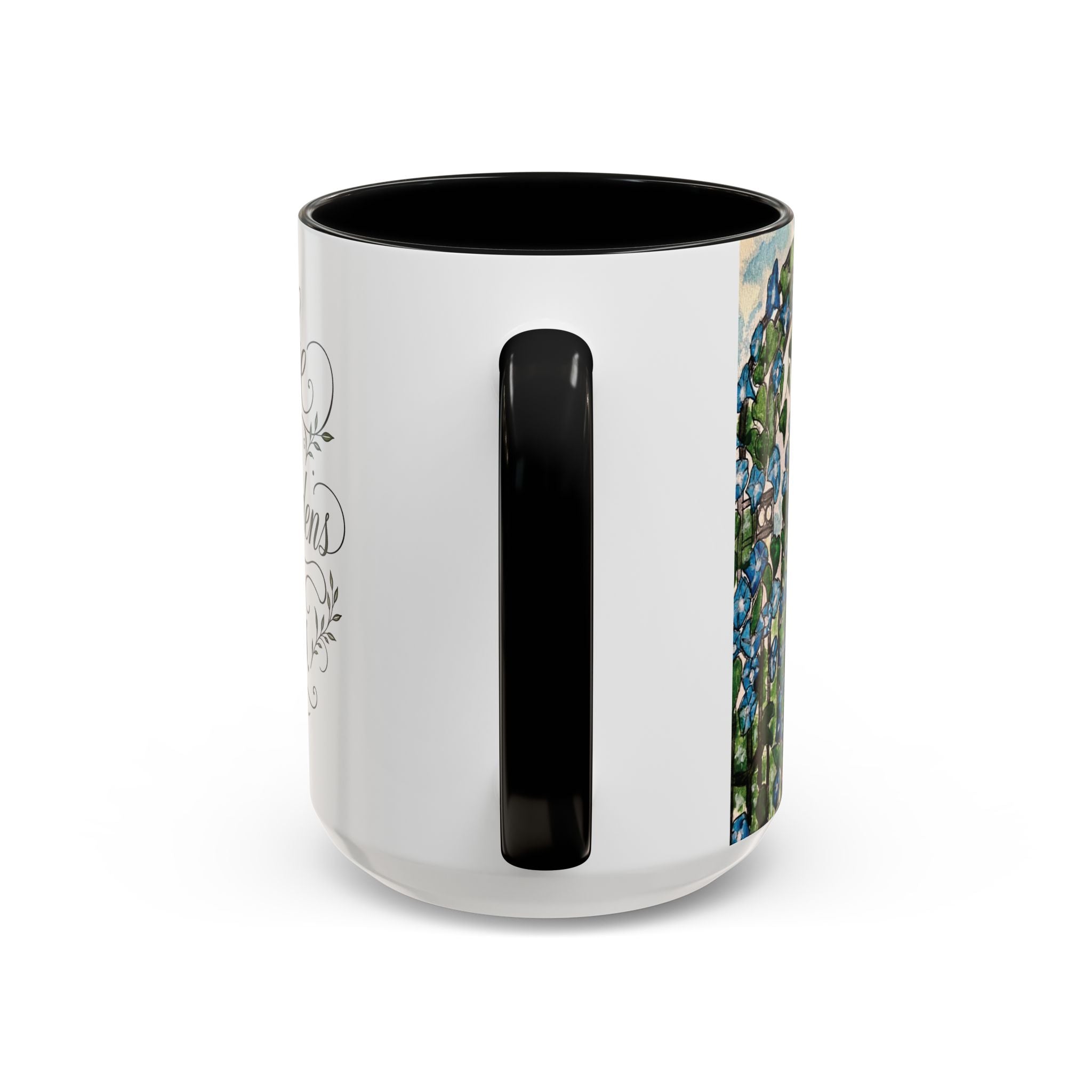 Coffee Mug - "Coffee and Quiet Gardens Fix Most Things" Floral Accent