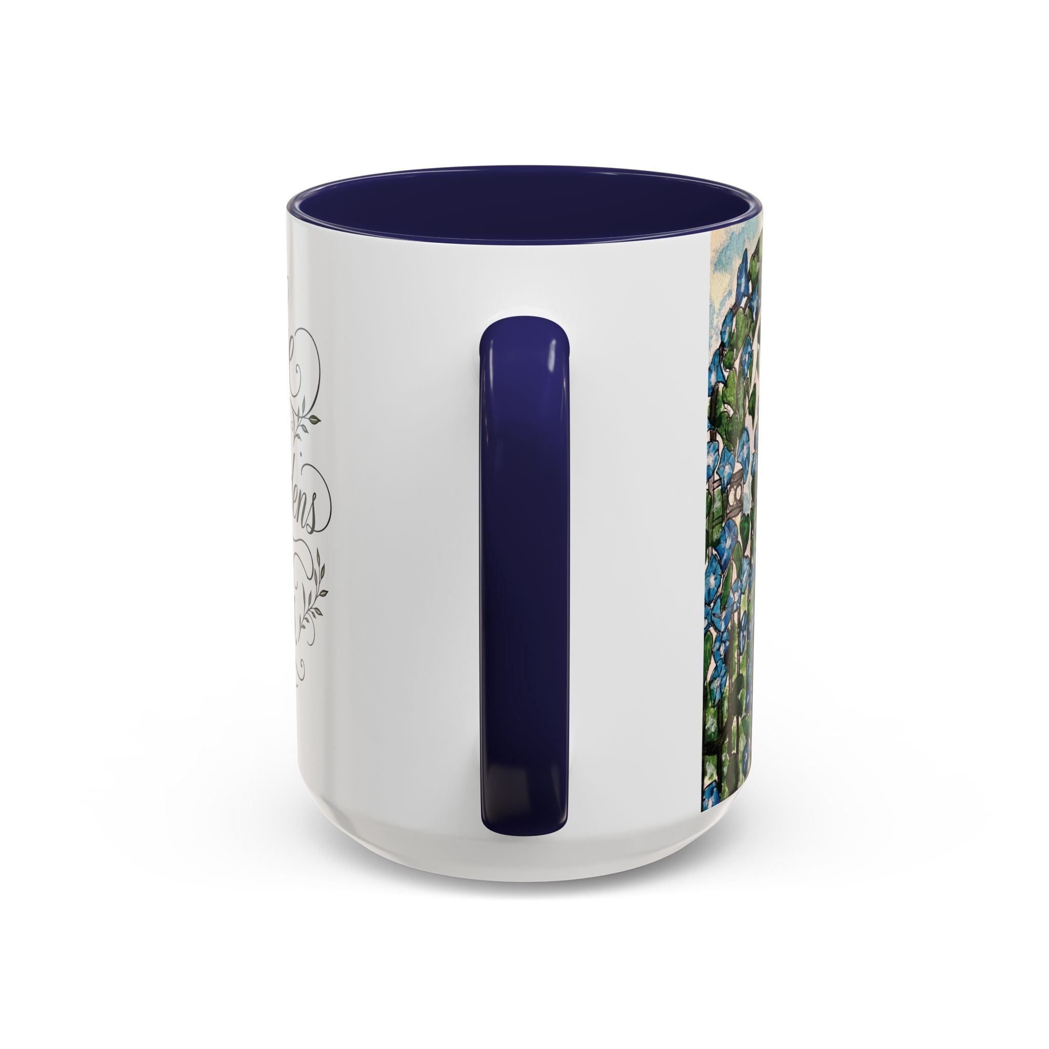 Coffee Mug - "Coffee and Quiet Gardens Fix Most Things" Floral Accent