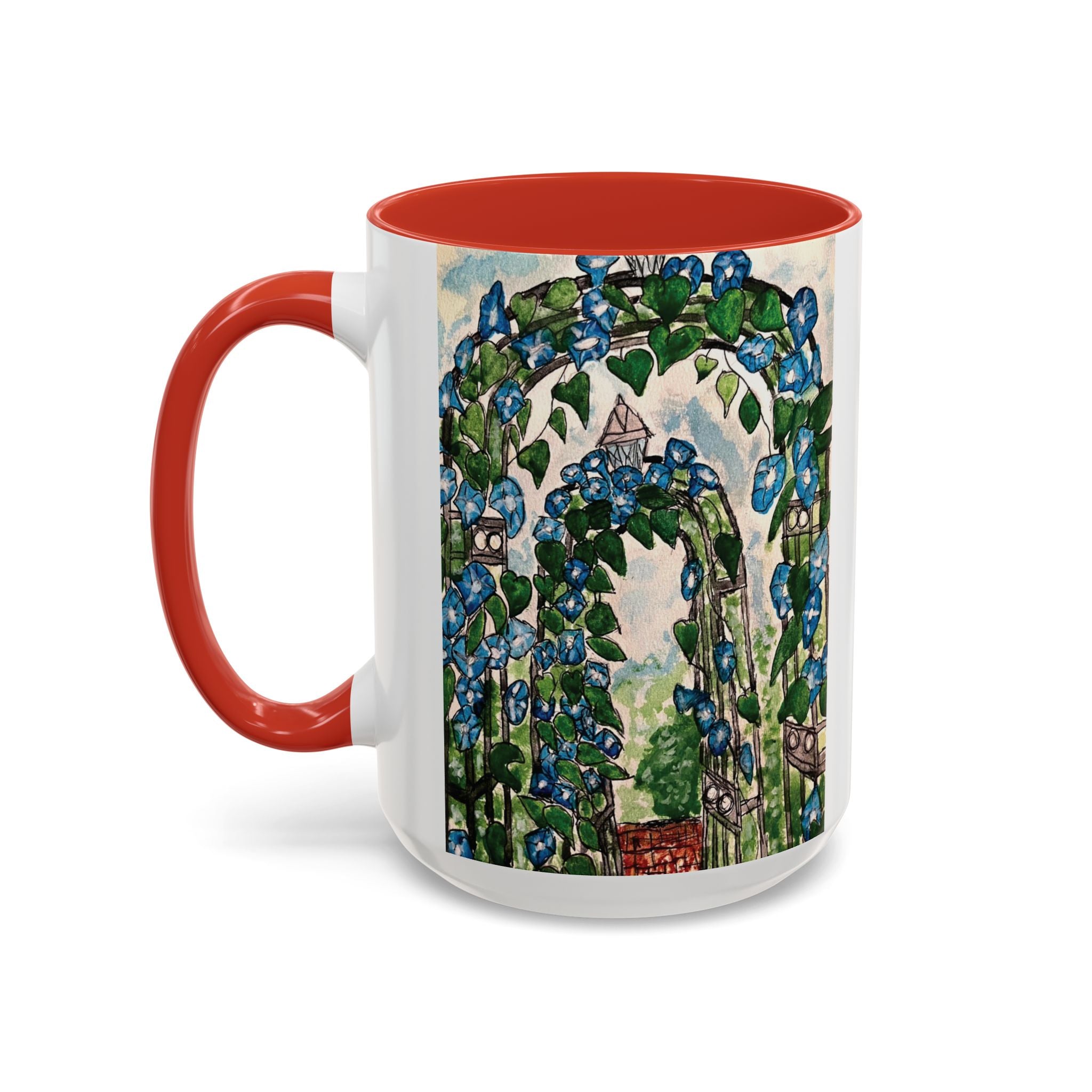 Coffee Mug - "Coffee and Quiet Gardens Fix Most Things" Floral Accent