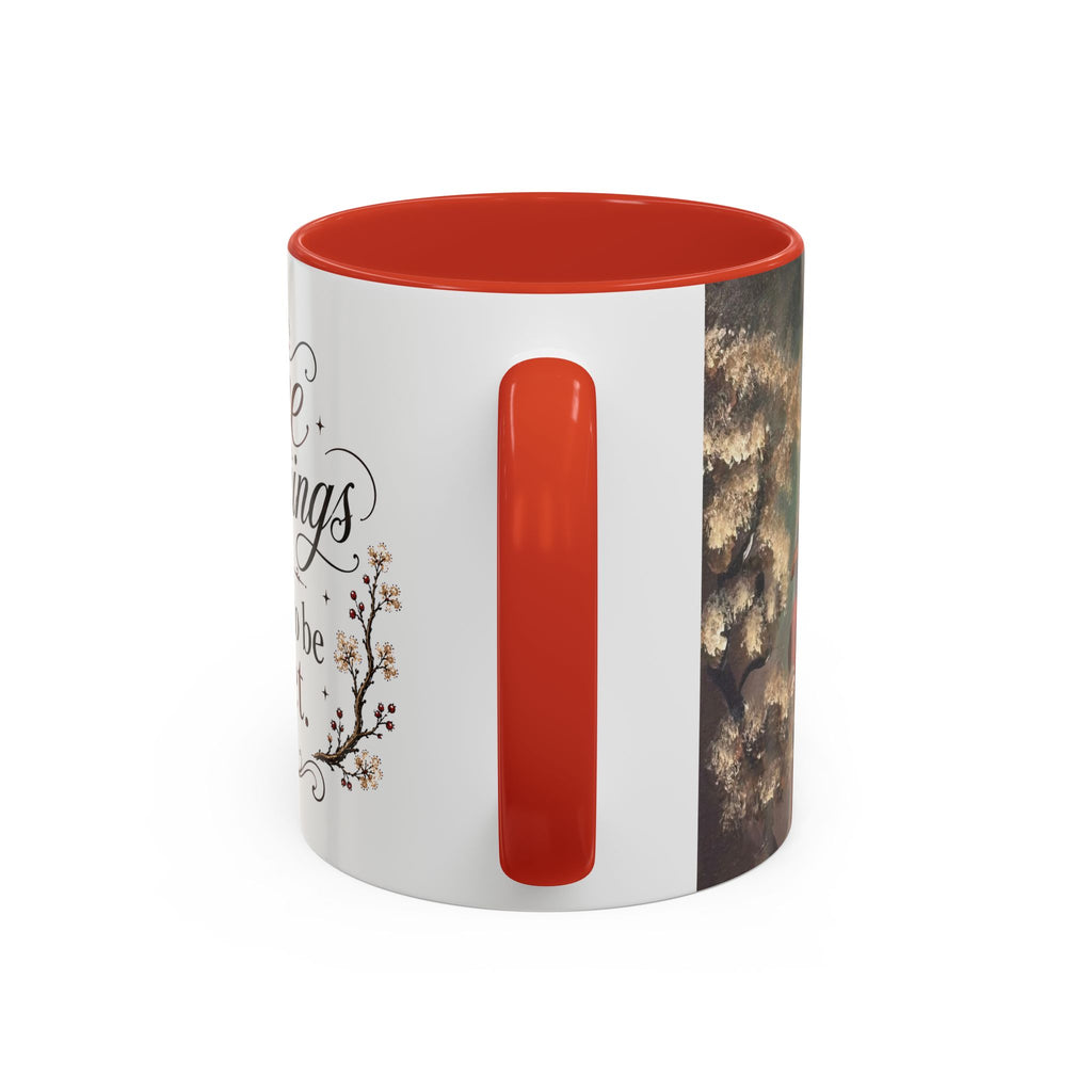 Coffee Mug - "Some mornings are meant to be quiet" Accent Ceramic Mug