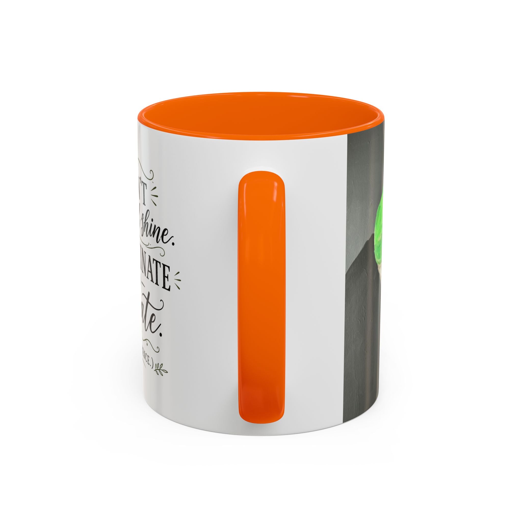 Coffee Mug — "I Don’t Rise and Shine, I Caffeinate and Tolerate" (Accent, 11/15oz)