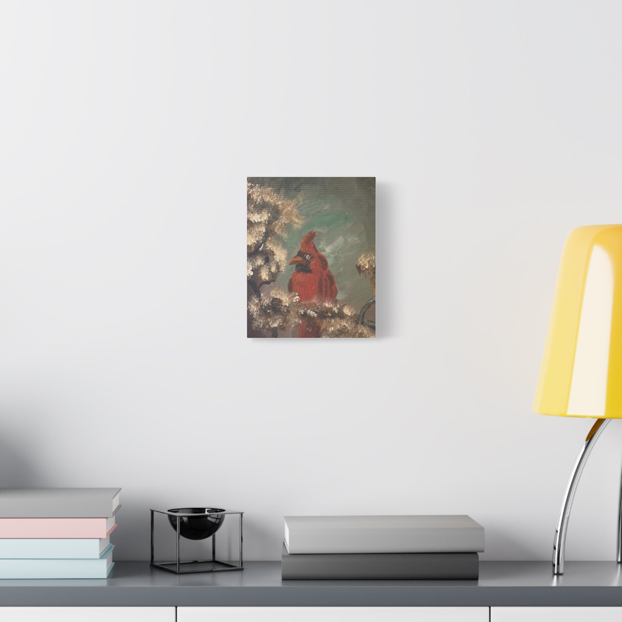 Cardinal Bird Matte Canvas Wall Art — Stretched 1.25" Nature Painting