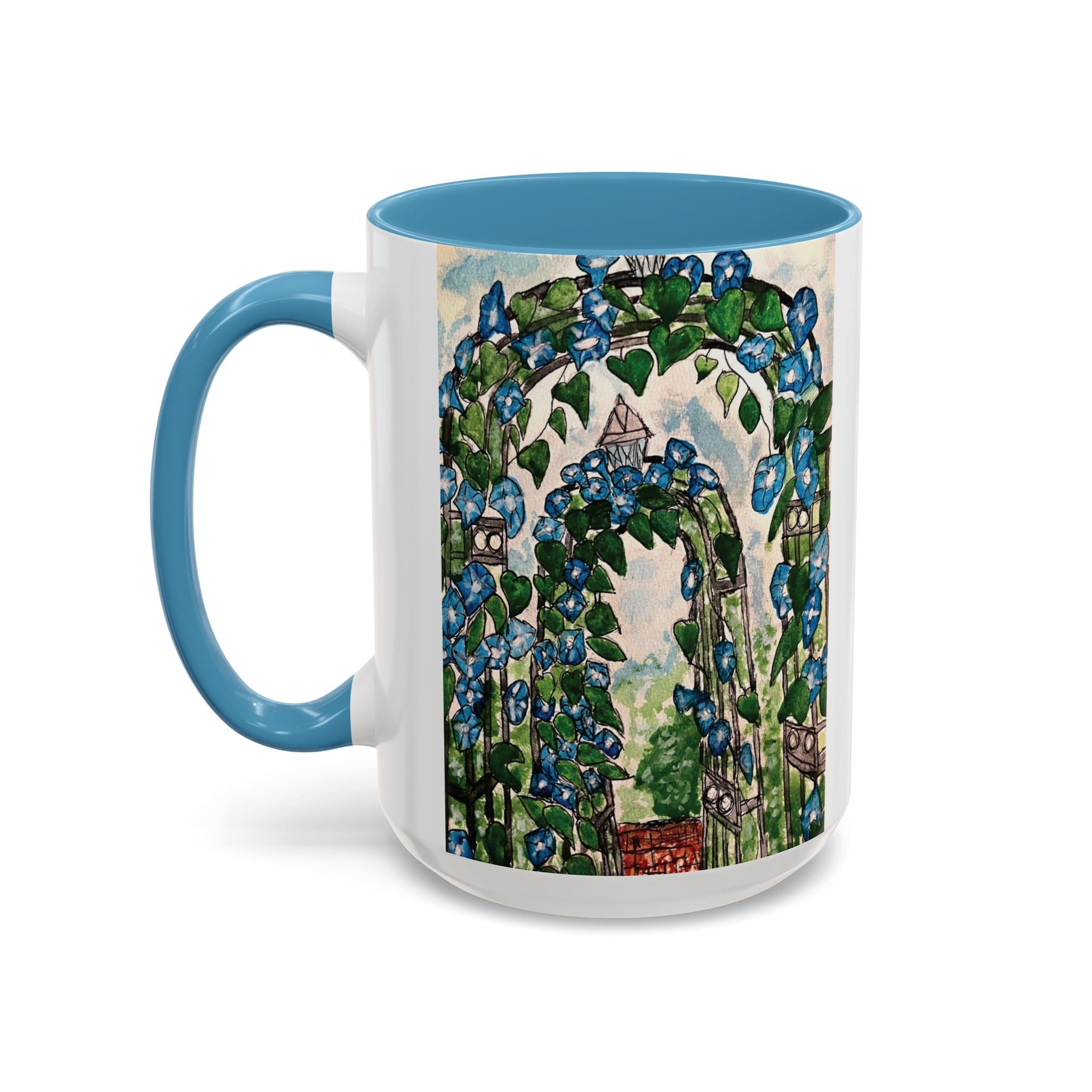 Coffee Mug - "Coffee and Quiet Gardens Fix Most Things" Floral Accent