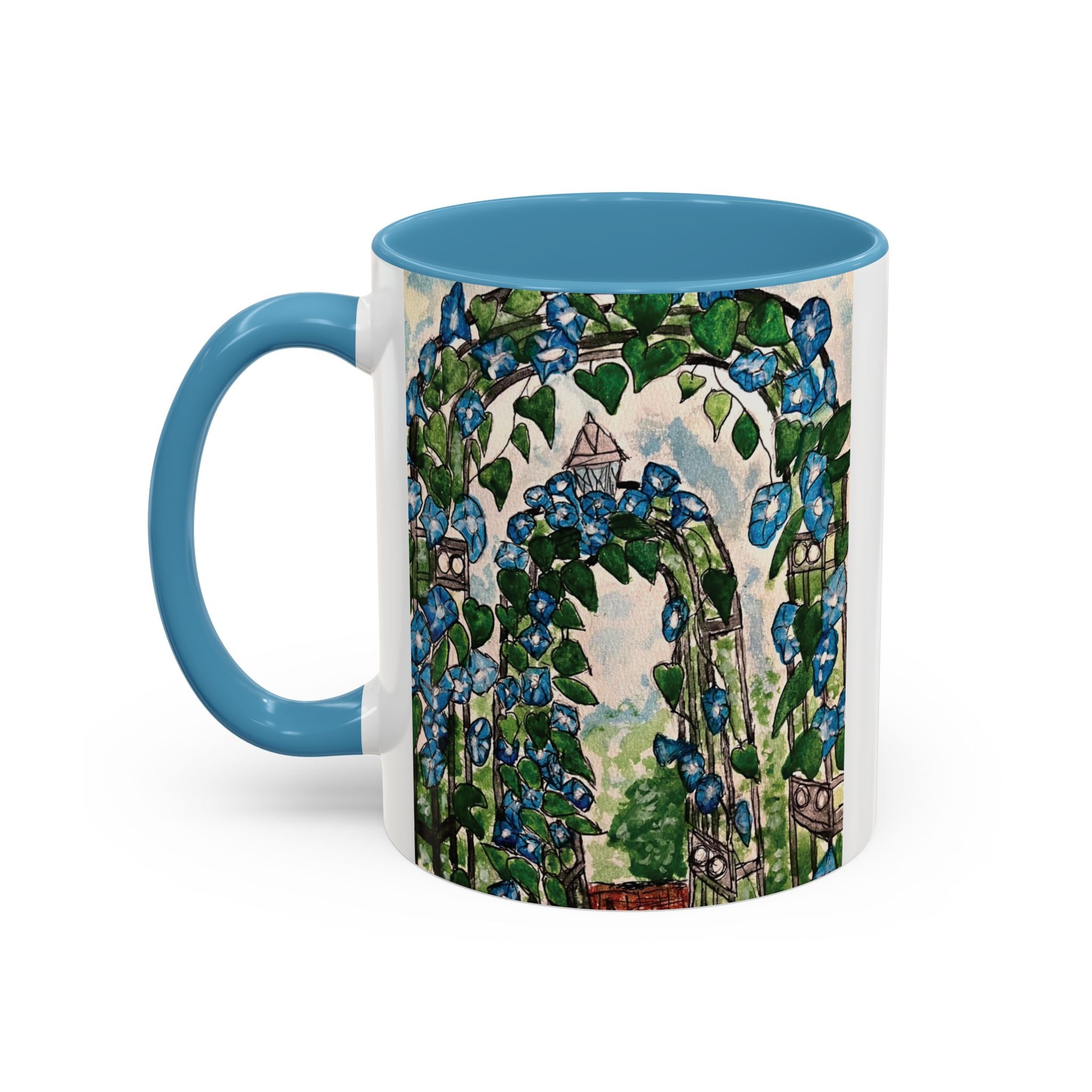 Coffee Mug - "Coffee and Quiet Gardens Fix Most Things" Floral Accent