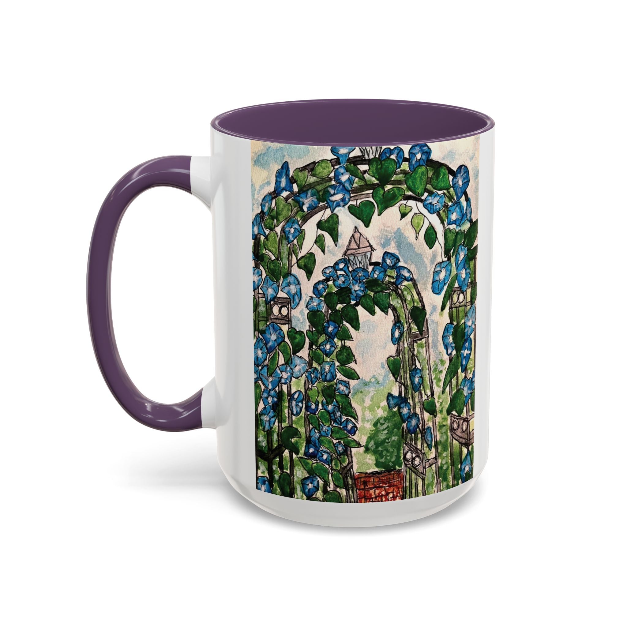 Coffee Mug - "Coffee and Quiet Gardens Fix Most Things" Floral Accent