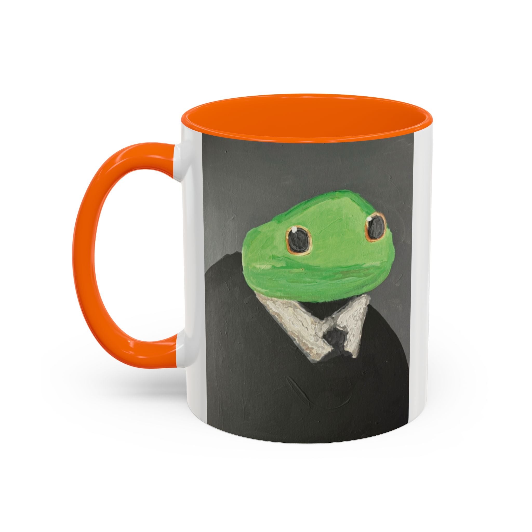 Frog in Suit Accent Coffee Mug – Quirky Formal Frog Art (11/15oz)