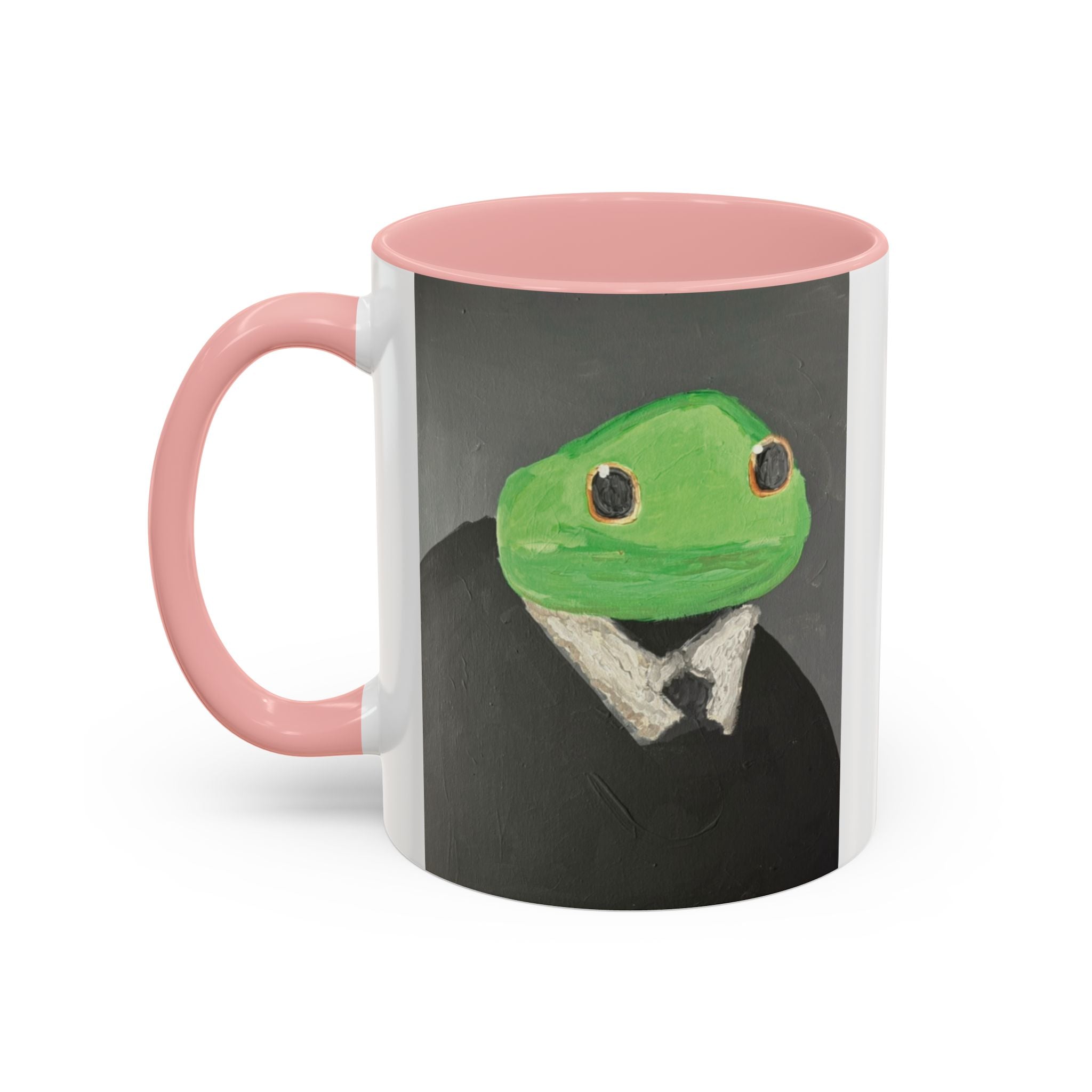 Frog in Suit Accent Coffee Mug – Quirky Formal Frog Art (11/15oz)