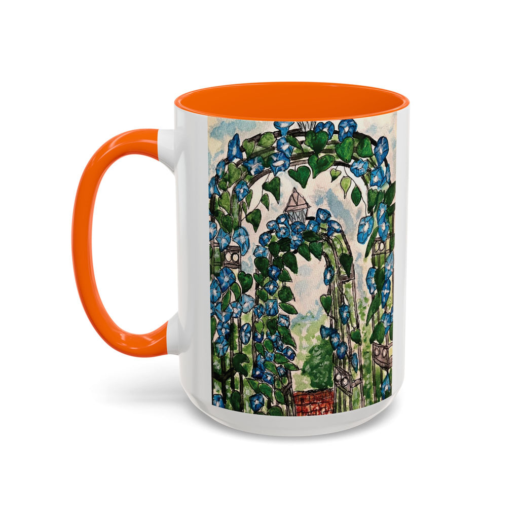Coffee Mug - "Coffee and Quiet Gardens Fix Most Things" Floral Accent