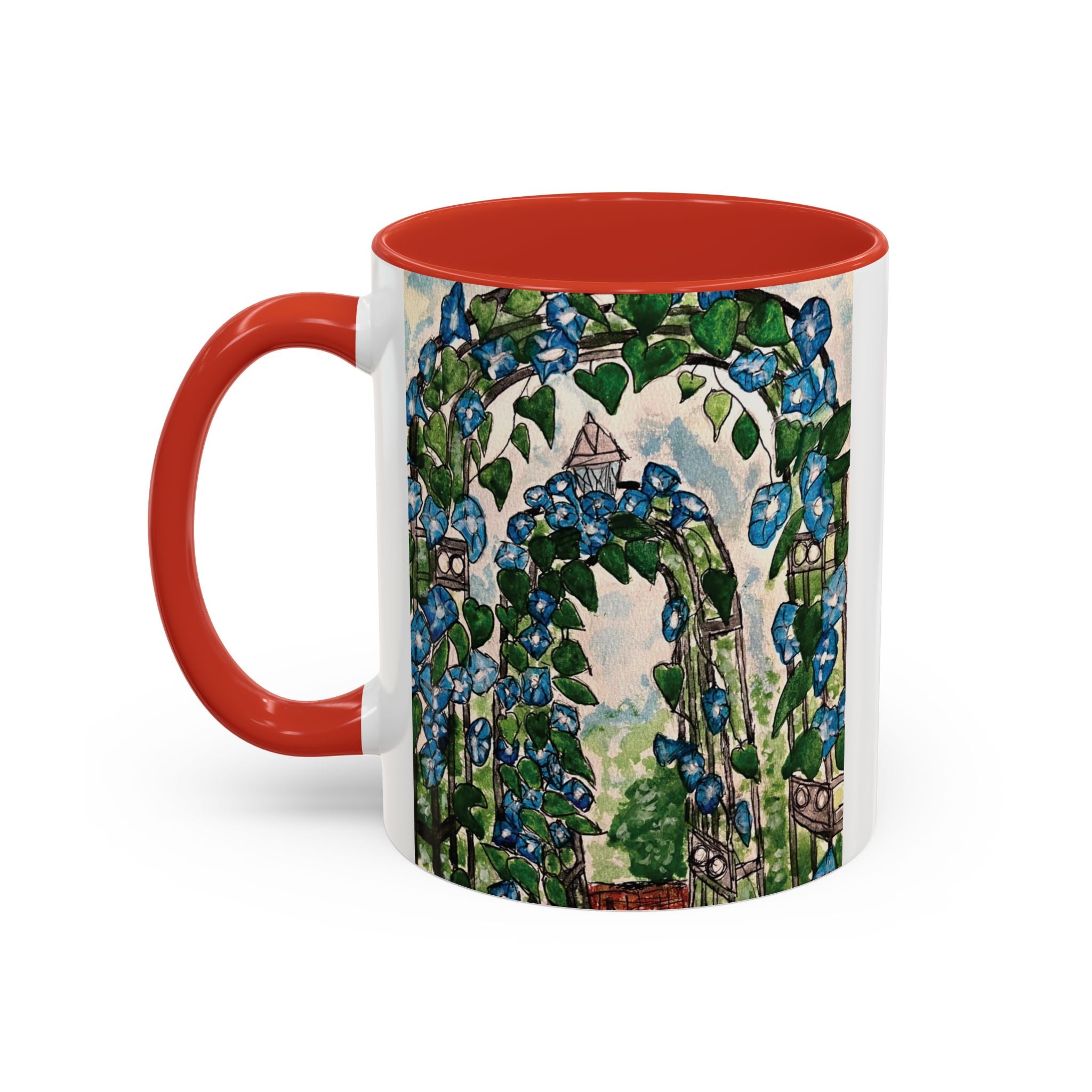 Coffee Mug - "Coffee and Quiet Gardens Fix Most Things" Floral Accent