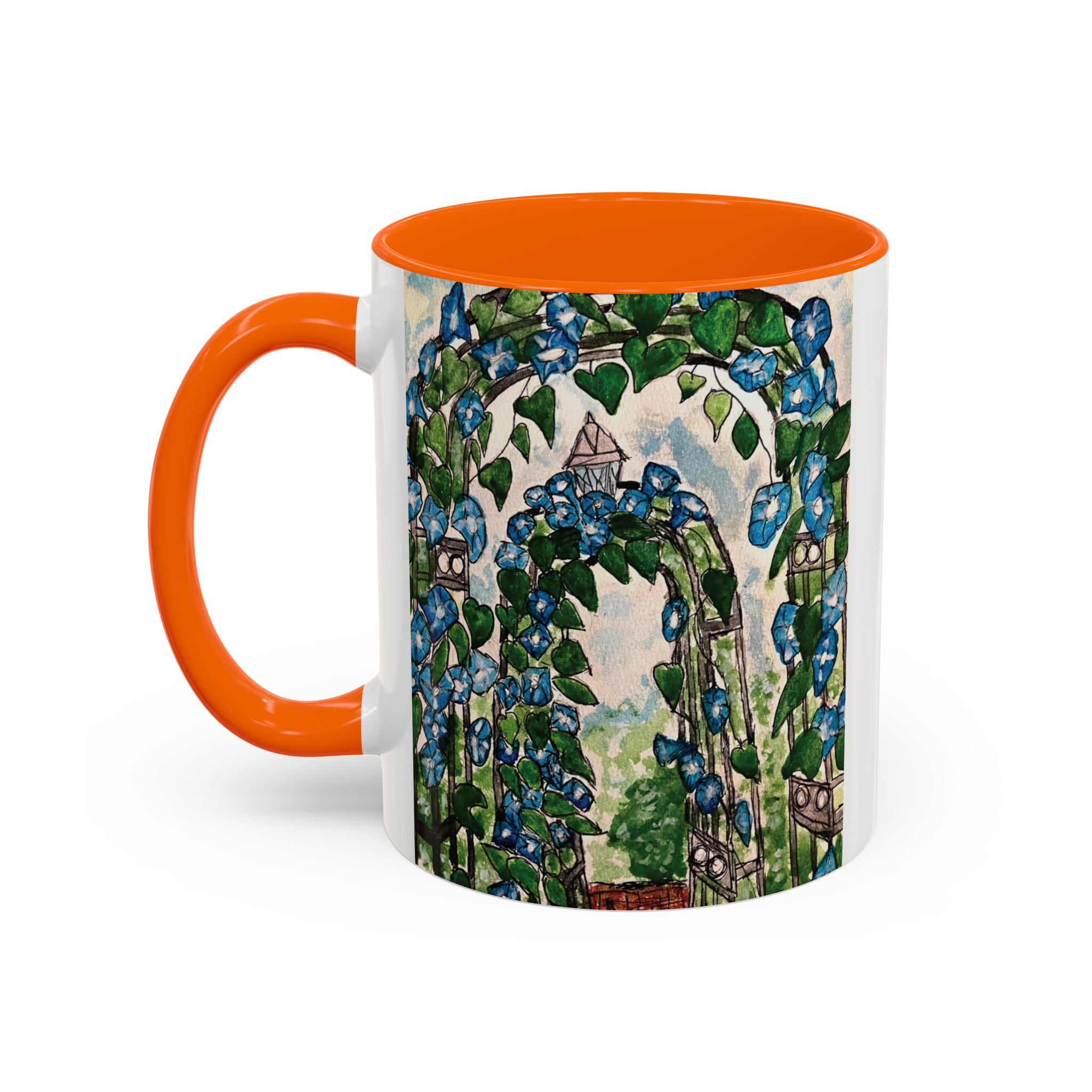 Coffee Mug - "Coffee and Quiet Gardens Fix Most Things" Floral Accent